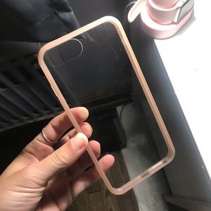 Clear with rose gold border iPhone 7/8 case